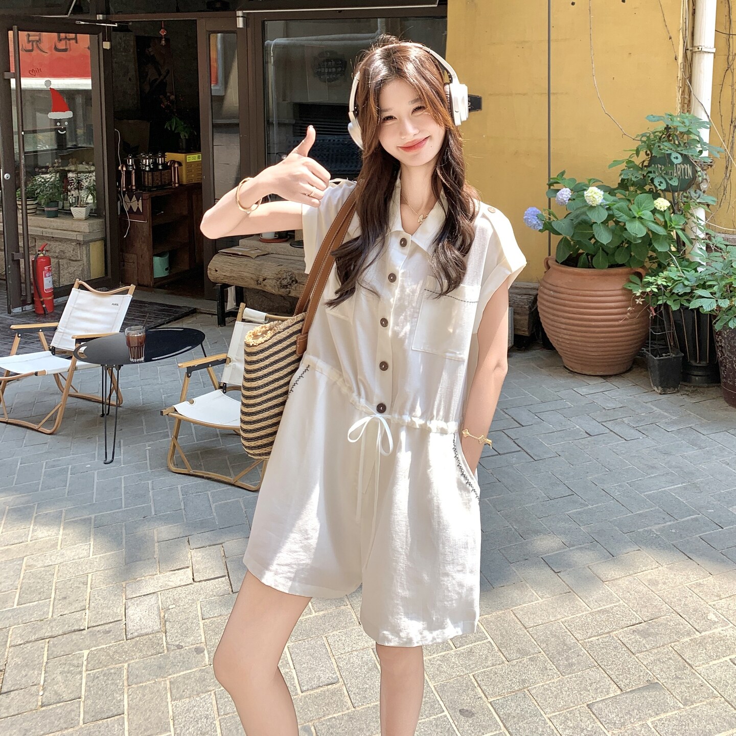 甜酷减龄气质工装连体裤女2025夏季新款韩系小个子气质减龄连衣裤,女装休闲裤,2C166