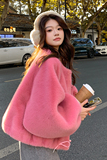 糖果色多巴胺水貂绒仿皮草外套女冬皮毛一体2C353/8660/P170/K258，女装短外套，2C353