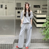 【大货】长袖露肩数字卫衣长裤两件套2C327-9902-P160-K238，女装套装/套裙，2C327