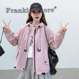 档口现货2025新款女装春秋学生休闲风衣外套女369-p135-k198，女装短外套，2C266