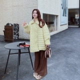 【新款】2C137-8263-P165-K258轻芥黄不规则绗线棉服，女装棉衣/棉服，2C137