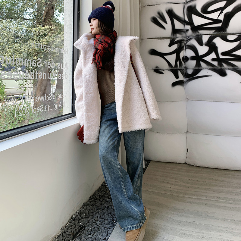 【现货】羊羔毛连帽2c016-7070-P205-K318,女装毛呢外套,2C016