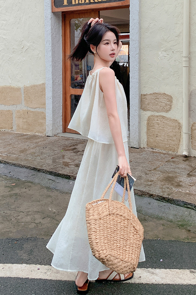 现货：25年夏装新款度假仙美两件套吊带套装裙2C135-5067P115K168,女装套装/套裙,2C135