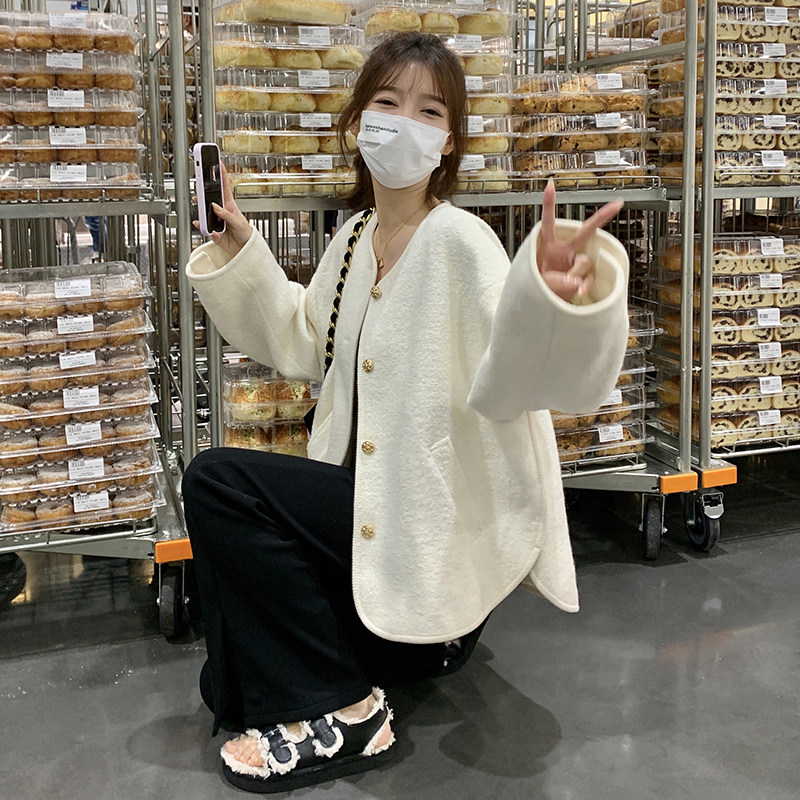 【主推】圆领气质温柔宽松小香风外套2C372-9005-P145控198,女装短外套,2C372