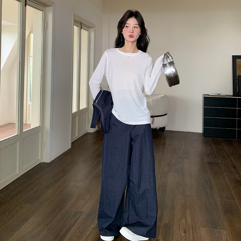 ：春装新款韩系减龄时尚休闲三件套装阔腿裤6881P175K248,女装套装/套裙,2C135