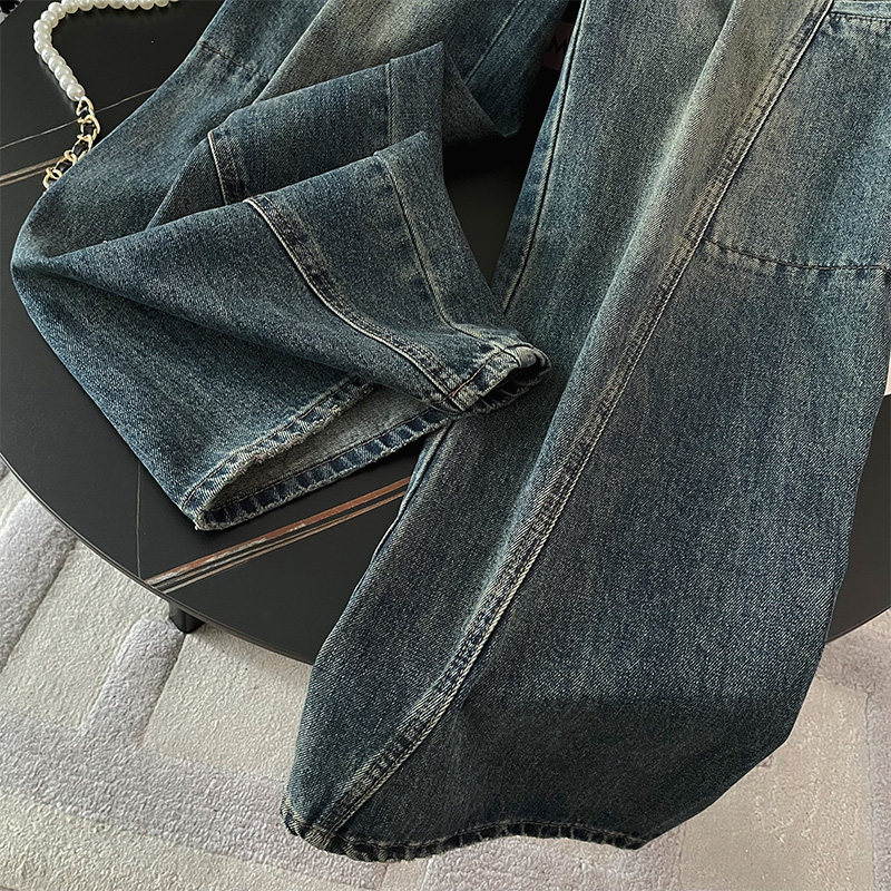 时尚新款简约甜美上衣阔腿牛仔裤套装,女装套装/套裙,2C310