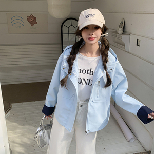 2025年春季潮流时尚女装女士精品短款风衣外套显瘦图片