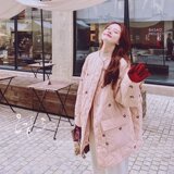 粉色樱桃刺绣棉衣女2025冬季新款韩版小个子甜美温柔减龄棉服外套，女装棉衣/棉服，2C137