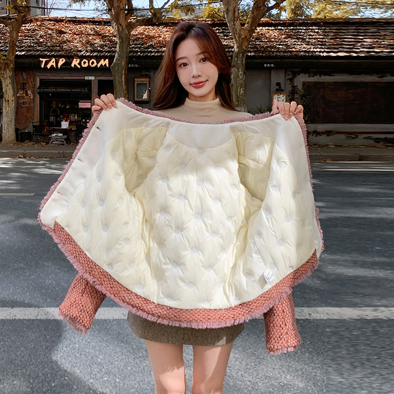 现货小香风羽绒服2025冬新款韩系小个子外套女c057-A21-P225-329,女装羽绒服,2C057