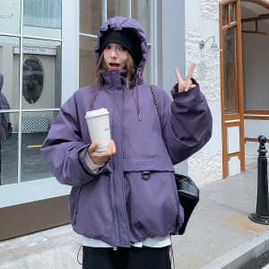 现货-可拆卸帽设计三防面料冲锋衣羽绒服2B154-WT730-P295-K470图片