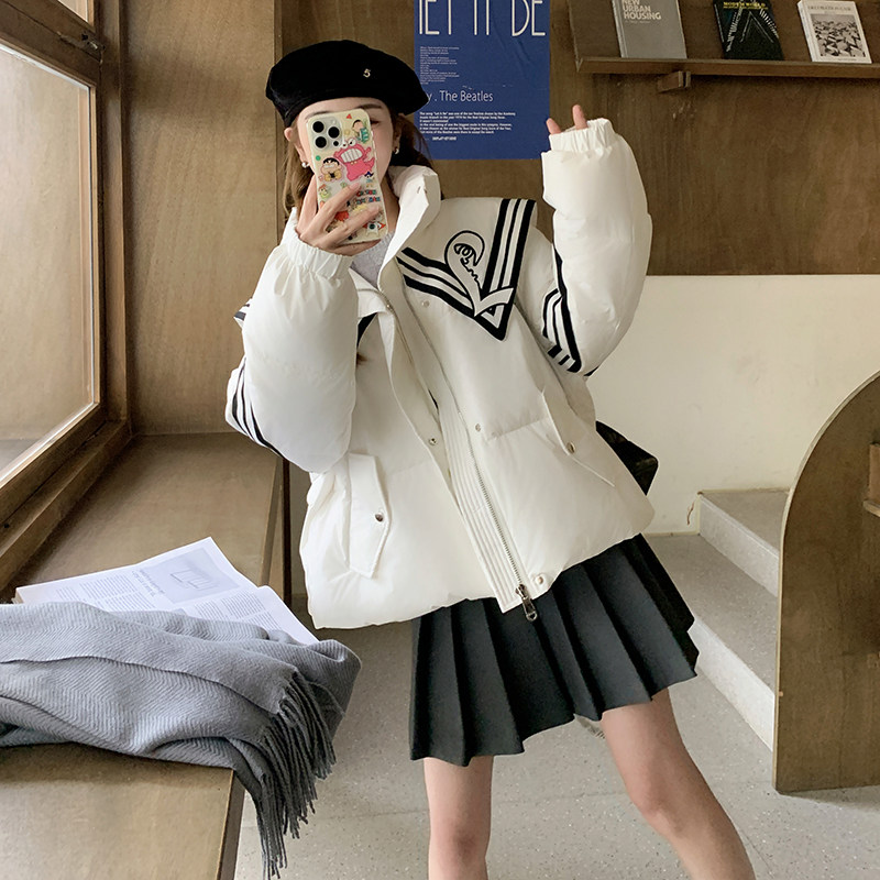 新款2025年冬季新款拼接90绒羽绒服2C098-8969P315K,女装羽绒服,2C098