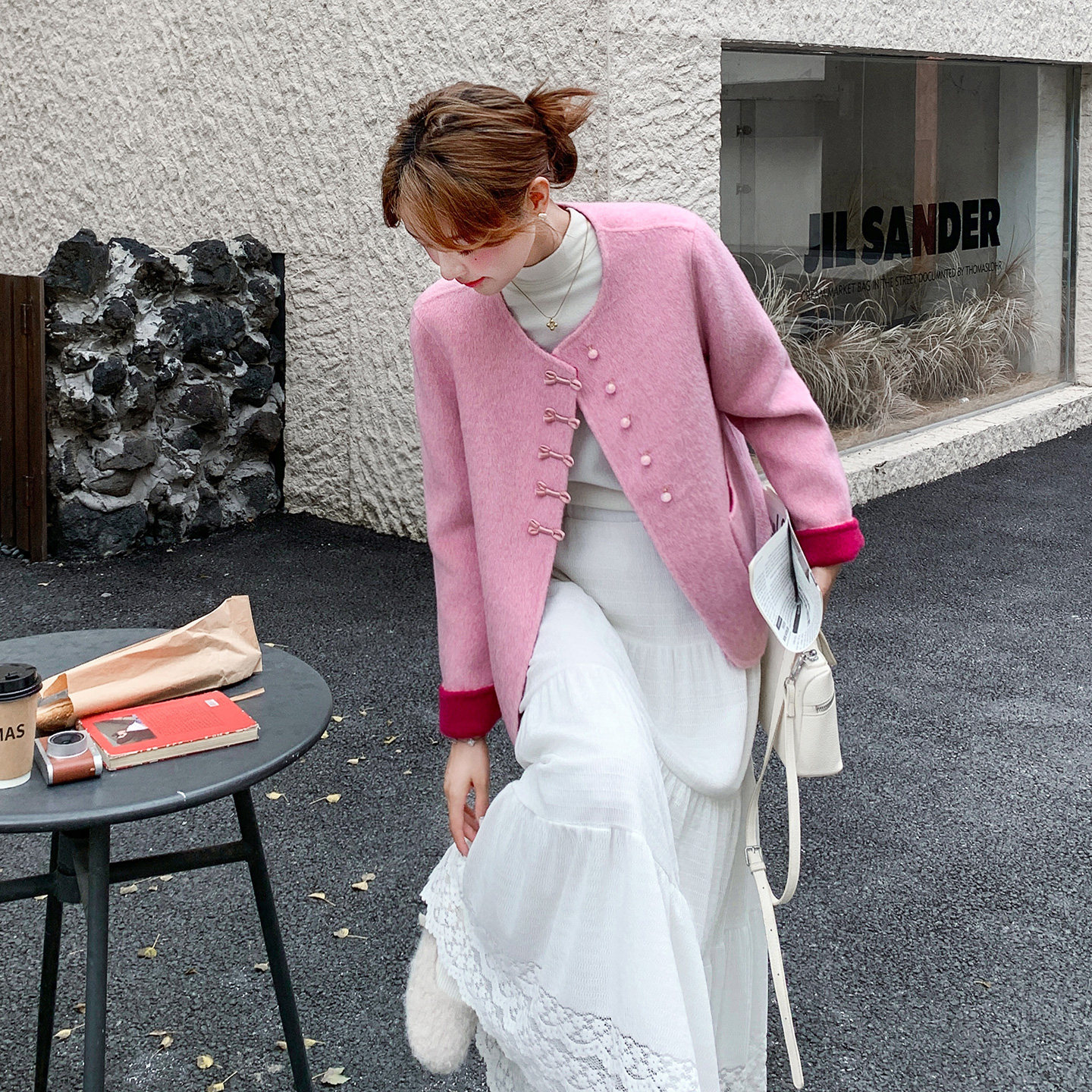 主推毛呢现货2025秋冬新款小个子羊毛外套1D085-12522-P285-K365,女装毛呢外套,1C130