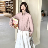 现货：春装新款时尚潮流休闲立领皮衣外套2C135-6872P145K228，女装短外套，2C135
