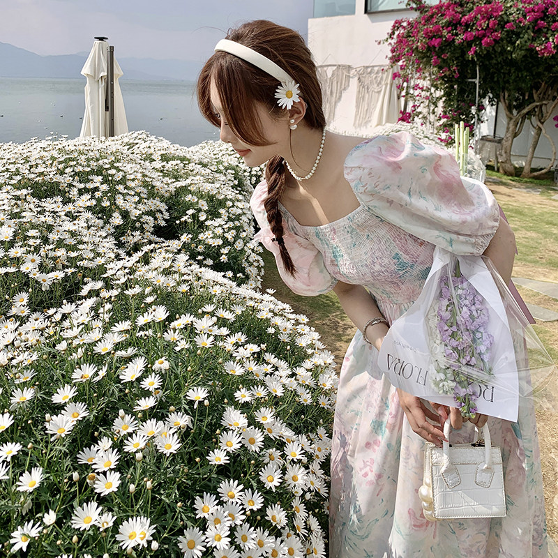【24夏现货+买家秀】优雅温柔风印花连衣裙088-2368p115控168,女装连衣裙,2C088