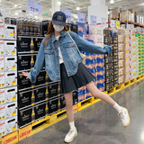 独特超好看又酷又飒短款牛仔外套女春秋2025新款韩系慵懒chic夹克，女装短外套，2C053
