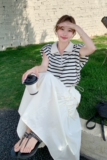 休闲风轻熟风时尚套装套装裙子夏季连衣裙高腰上衣，女装套装/套裙，2C227