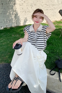 休闲风轻熟风时尚套装套装裙子夏季连衣裙高腰上衣图片