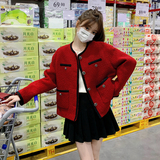 【现货】秋款现货款红色减龄小香外套088-8823p145控198，女装短外套，2C088