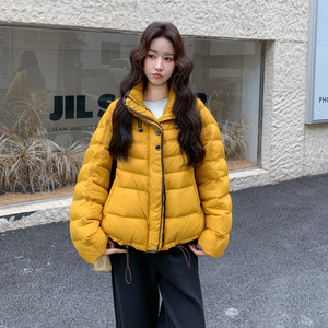 现货新款50绒排骨款轻薄保暖休闲宽松女外套羽绒服图片