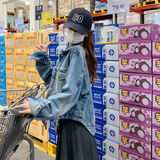 独特超好看又酷又飒短款牛仔外套女春秋2025新款韩系慵懒chic夹克，女装短外套，2C053