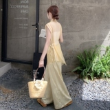 刺绣新中式国风衬衫阔腿裤套装女夏2025新款清冷系爆款两件套气质，女装套装/套裙，2C159