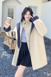 连帽风衣女中长款2025秋季新款女装春秋外套2C227/3311/P185K258图片