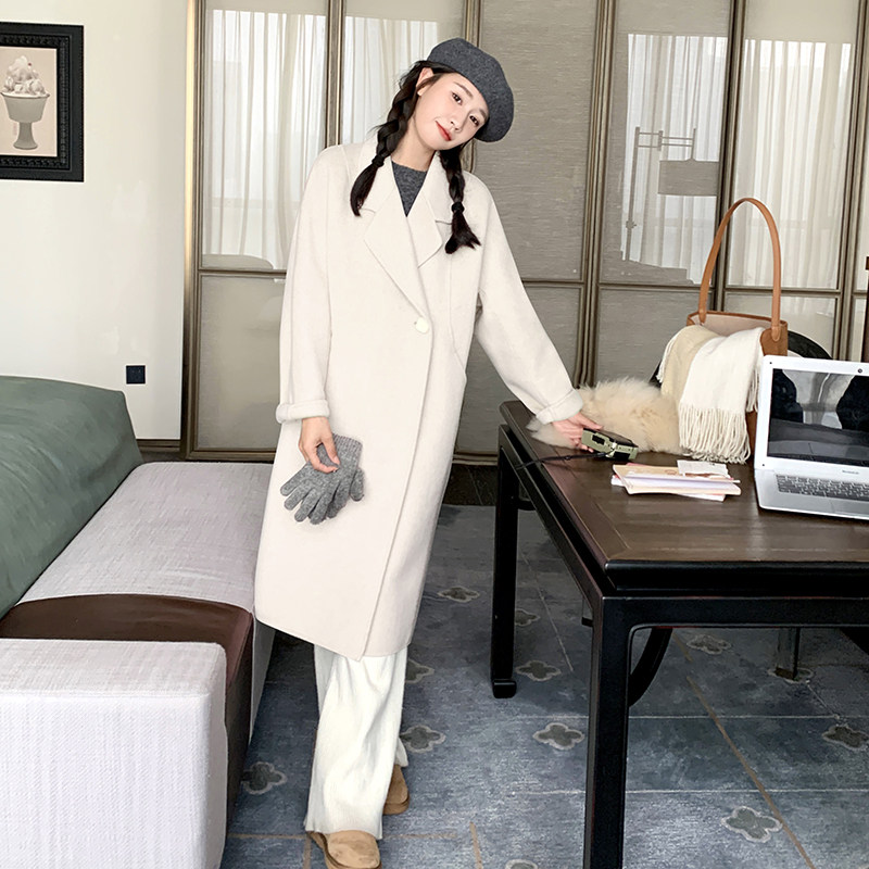 现货70毛双面羊绒大衣外套女P245K368,女装毛呢外套,2C269