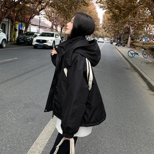 新品2025女装冬季红同款派克服外套266-p150-k228图片