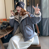 《大货已出，数据好》羊羔毛外套2D045-P195-K298，女装棉衣/棉服，2D045