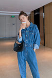 2026新款春装现货数据已起牛仔连体裤2D009-688p125k178，女装休闲裤，2D009