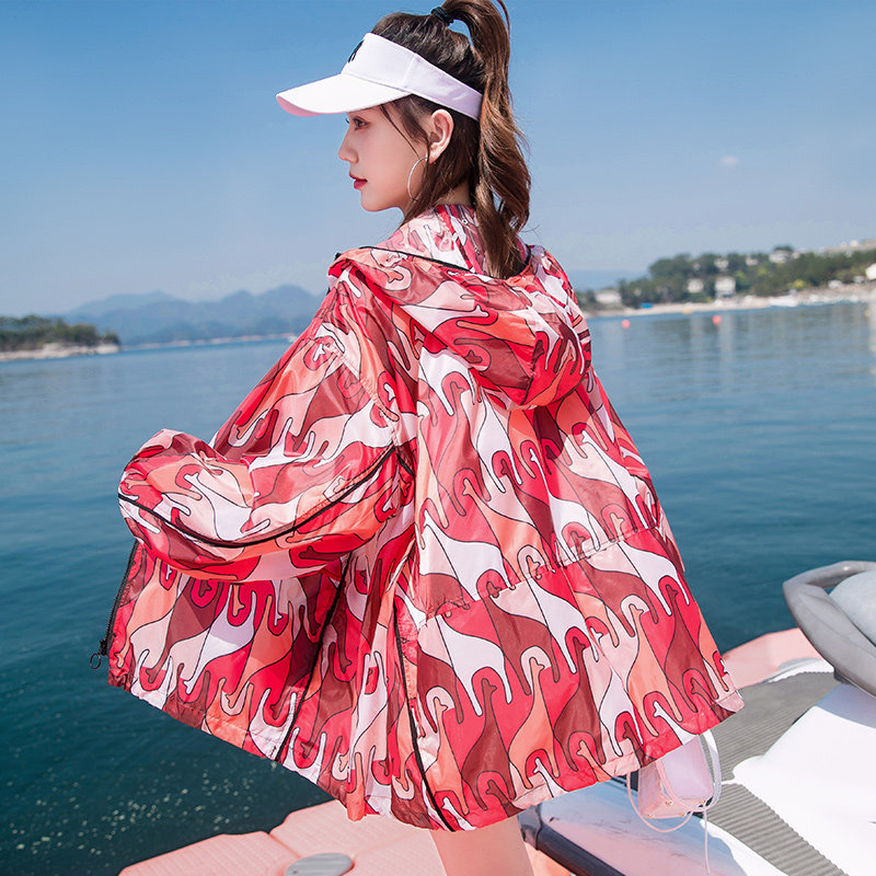 2025夏季防晒服短款休闲RF2C290-P75-K128,女装防晒衣,2C290