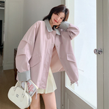 现货！2025秋季灯芯绒拼接拼色短外套风衣大衣C612P150K208，女装风衣，2C320
