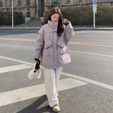 高级感超好看多巴胺淡紫色羽绒服女冬2026年新款流行韩版宽松外套，女装羽绒服，2C159