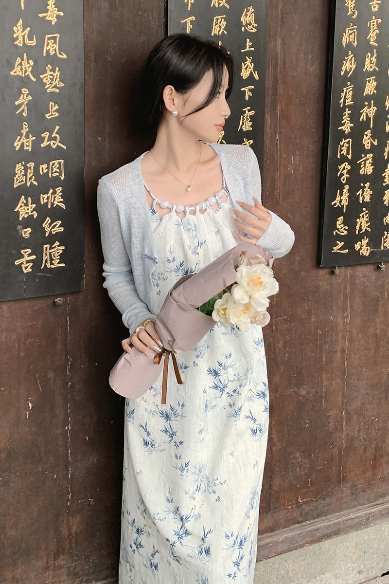 现货【买家秀】夏款吊带裙披肩两件套2C353-8620-p140-K208,女装套装/套裙,2C353