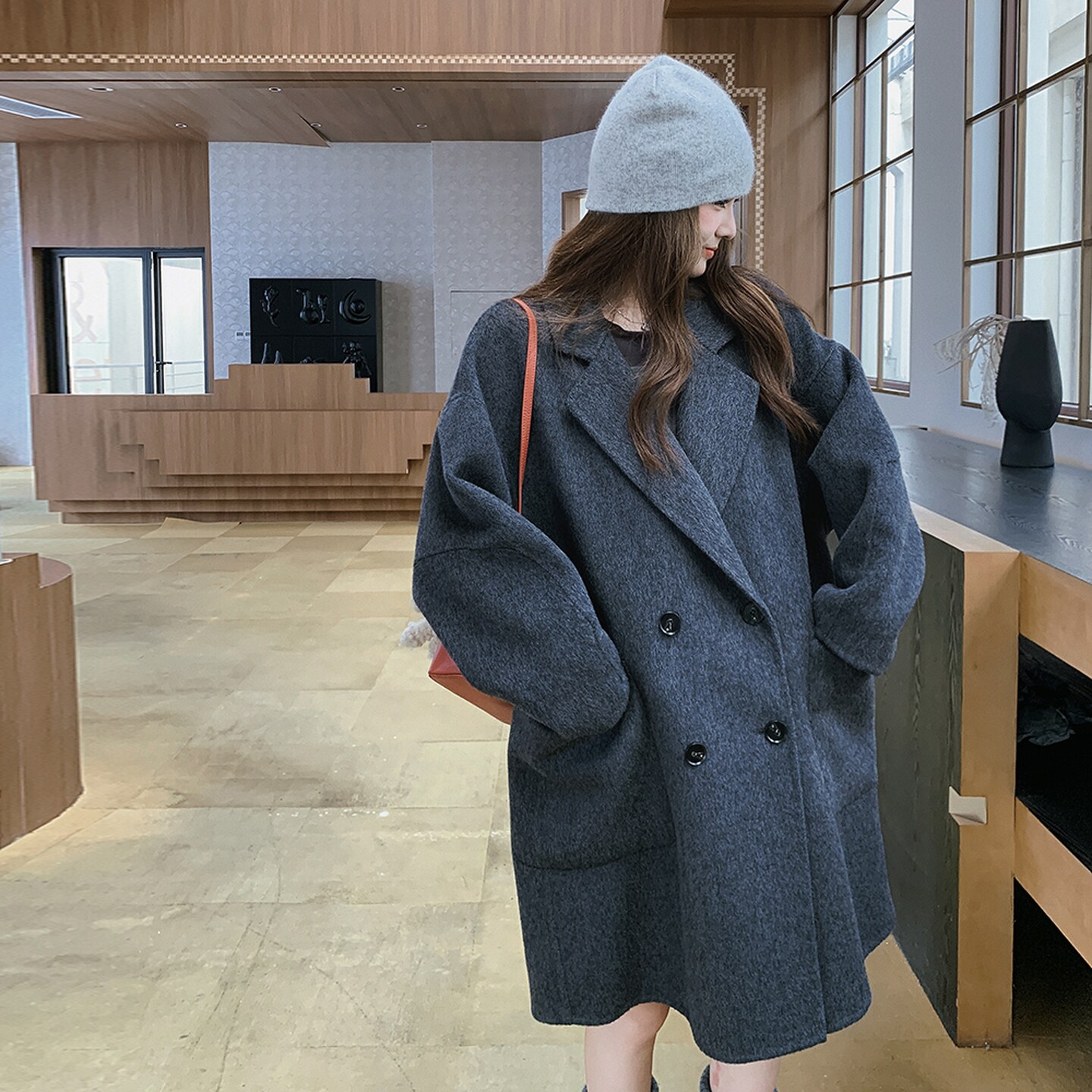 竞品毛呢外套,女装毛呢外套,2D008