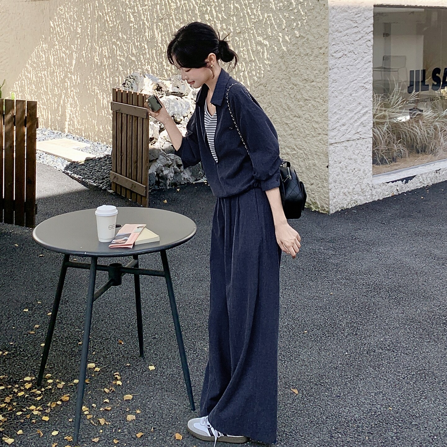 新款假两件宽松休闲套装,女装套装/套裙,2C225