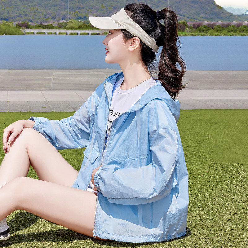 2025夏季新款防晒服休闲短款时尚薄款外套,女装防晒衣,2C290