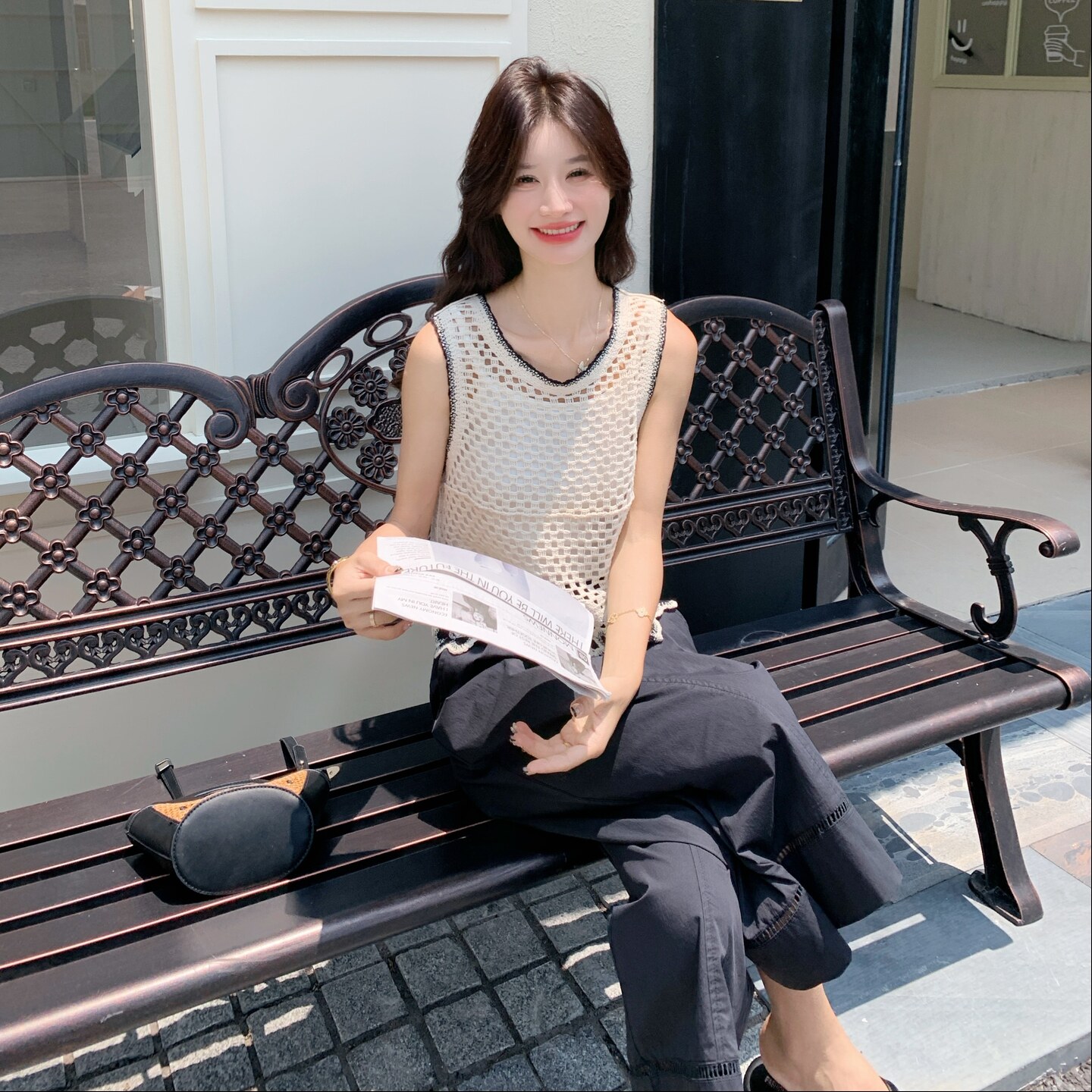 现货：夏装新款针织无袖背心＋阔腿裤两件套装2C135-8878P145K218,女装套装/套裙,2C135