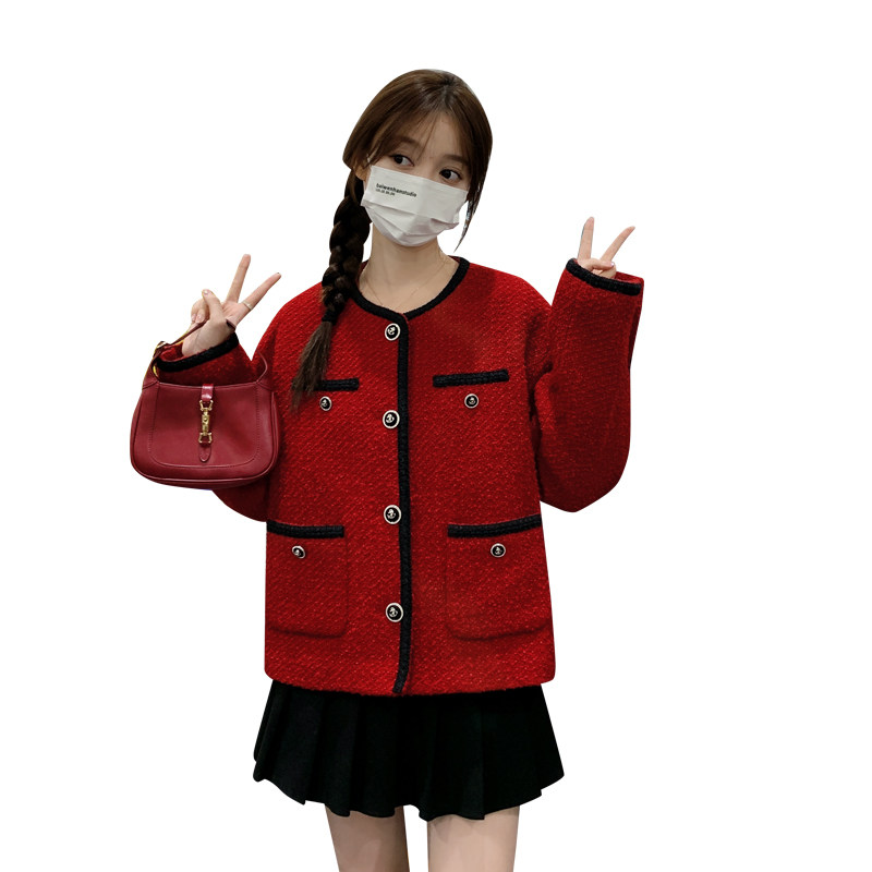 【24新春款现货】新年红喜气洋洋小香外套088-8823p145控198,女装短外套,2C088