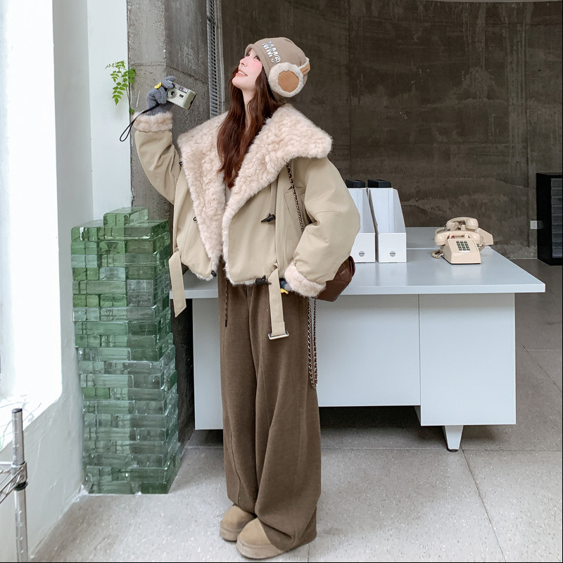 新款 冬季时尚休闲毛毛拼接90绒羽绒服2C098-9068P295K428图片
