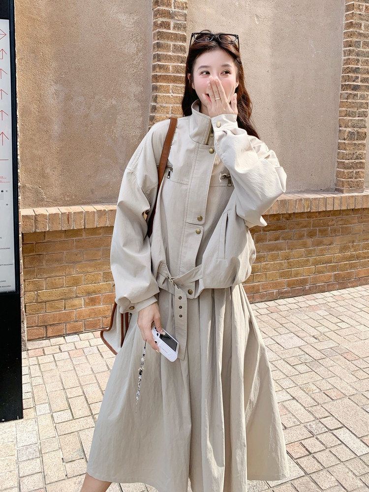 【现货】设计感满满酷飒风卡其套装裙2C212-G160-P195-K288,女装套装/套裙,2C212