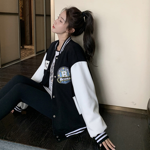 冬装90白鸭绒复古棒球服装羽绒服女韩版立领学院风P265K389图片