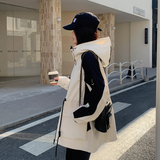 档口现货2025新款女装休闲女装撞色风衣外套女361-p140-k198，女装风衣，2C266