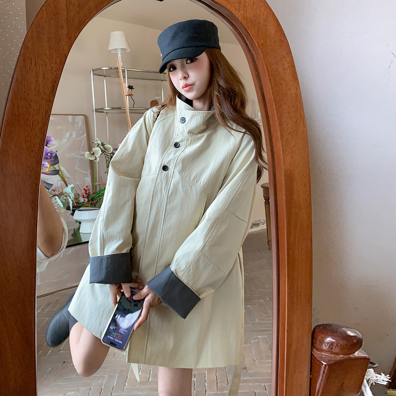 甜美气质显瘦减龄外套女2025春秋季新款韩系高级感慵懒风宽松风衣图片