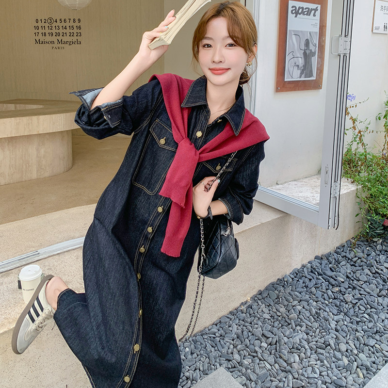 现货春季时尚休闲牛仔披肩长连衣裙2C098-8612P155K228,女装连衣裙,2C098