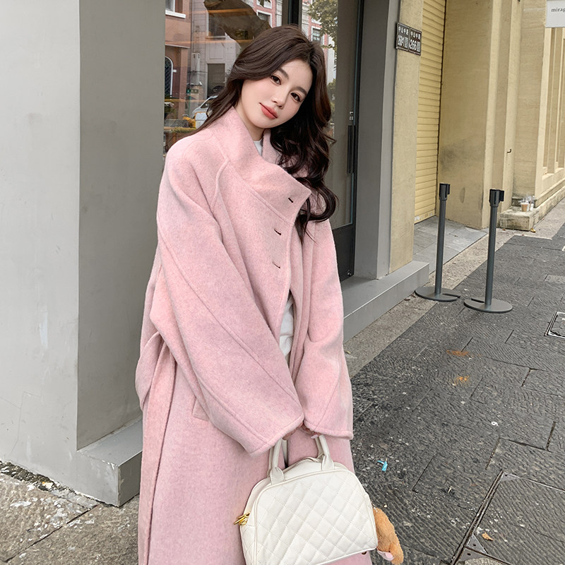 新款粉色双面呢2C122-5112-P295-K428,女装毛呢外套,2C122
