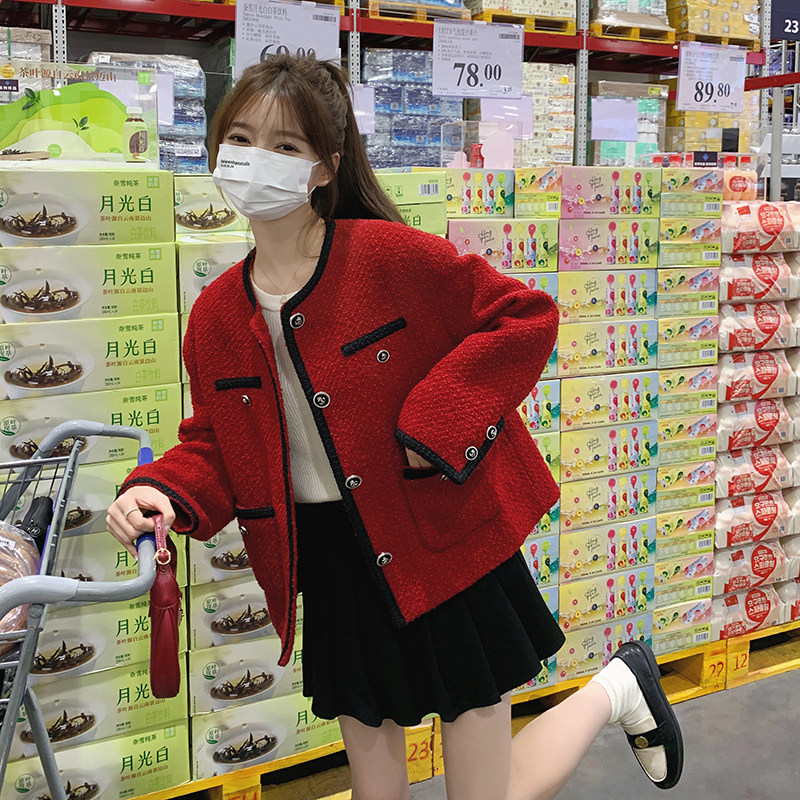 【24新春款现货】新年红喜气洋洋小香外套 088-8823 p145控198图片