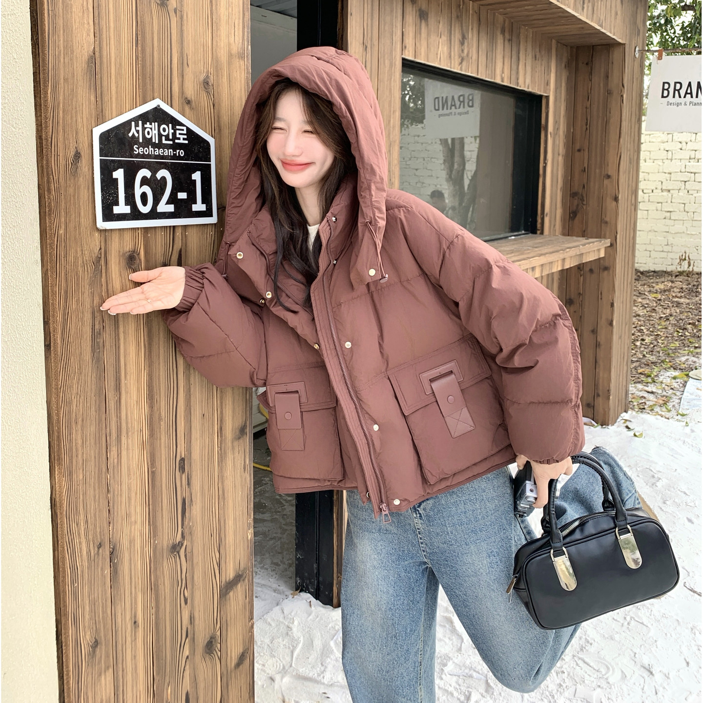 现货！现货！现货！时尚连帽50绒羽绒服2C212-G200-P255-K388,女装羽绒服,2C212
