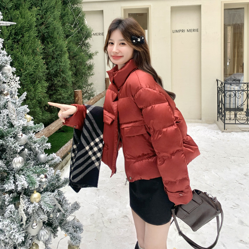 新款冬季时尚红色短款90绒羽绒服2C098-9083P275K388,女装羽绒服,2C098