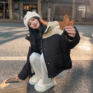 【现货】1C128-A35冬休闲拼接加厚面包服棉服外套 P145-K215图片